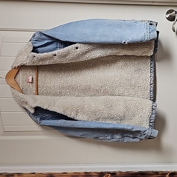 Rare Vintage Levi's Workwear Sherpa Truckers Coat - Picture 10 of 10